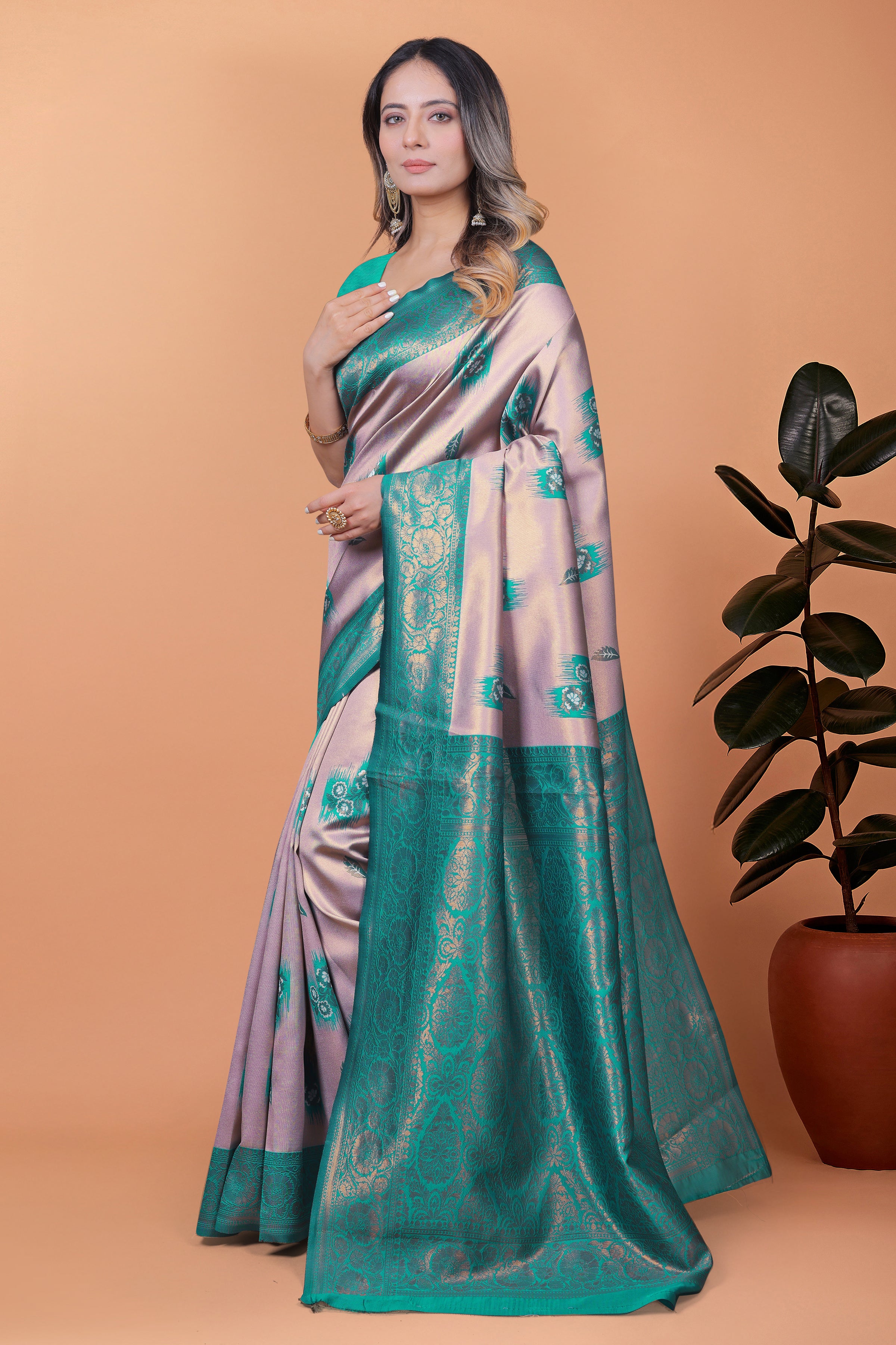 Banarasi Silk Saree with Zari Embellishment with 8 color option ✨💙💚